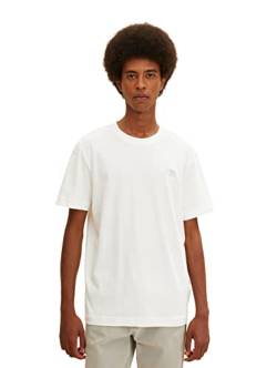 TOM TAILOR Herren T-Shirt mit Backprint 1032901, 10332 - Off White, L von TOM TAILOR