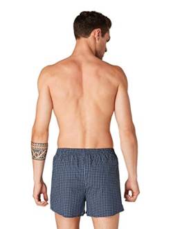 TOM TAILOR Herren Unterwäsche Boxer-Shorts im Doppelpack dk Blue Caro,L/6,U664,6000 von TOM TAILOR