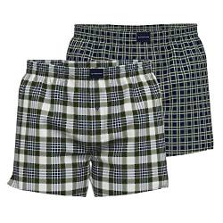 TOM TAILOR Herren Web Boxer Boxershorts| 2er Pack | Gr.L, grün kariert von TOM TAILOR