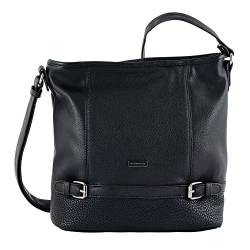 TOM TAILOR Juna Damen Hobo Bag Schultertasche Mittelgroß Schwarz von TOM TAILOR