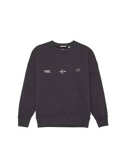 TOM TAILOR Jungen 1038363 Basic Oversized Sweatshirt mit Print, 29476-coal Grey, 152 von TOM TAILOR