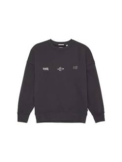 TOM TAILOR Jungen 1038363 Basic Oversized Sweatshirt mit Print, 29476-coal Grey, 164 von TOM TAILOR