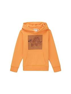 TOM TAILOR Jungen 1039913 Hoodie mit Print, 32258-soft orange, 104/110 von TOM TAILOR