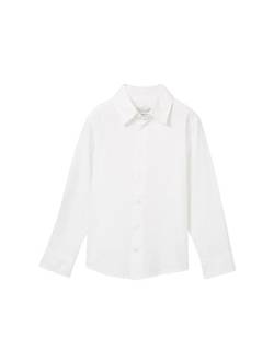 TOM TAILOR Jungen Kinder Basic Regular Fit Hemd, 20000 - White, 128/134 von TOM TAILOR