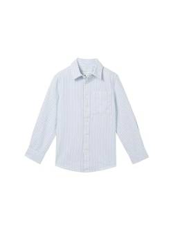 TOM TAILOR Jungen Kinder Hemd mit Streifen & Brusttasche , middle blue white stripe, 116/122 von TOM TAILOR