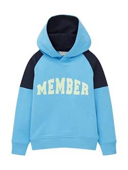 TOM TAILOR Jungen Kinder Hoodie mit Print 1035065, Blau, 116-122 von TOM TAILOR