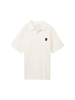 TOM TAILOR Jungen Kinder Oversized Fit Basic Jersey Polo Shirt, 12906 - Wool White, 140 von TOM TAILOR