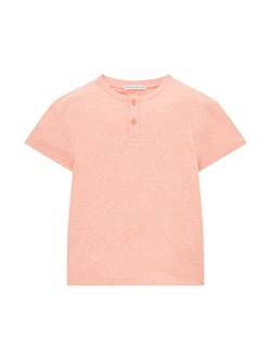 TOM TAILOR Jungen Kinder Oversized T-Shirt mit Knopfliste 1035087, Orange, 92-98 von TOM TAILOR