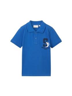TOM TAILOR Jungen Kinder Pique Polo-Shirt mit Print, 34662 - Soft Sapphire Blue, 116/122 von TOM TAILOR