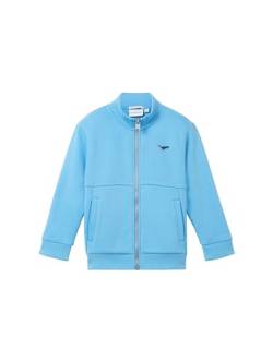 TOM TAILOR Jungen Kinder Sweatjacke mit Stehkragen , rainy sky blue, 92/98 von TOM TAILOR