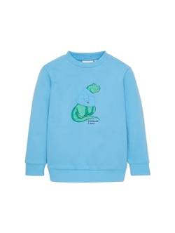 TOM TAILOR Jungen Kinder Sweatshirt mit Dinosaurier-Print , rainy sky blue, 116/122 von TOM TAILOR