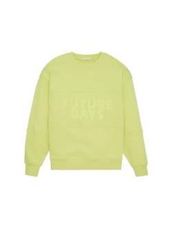 TOM TAILOR Jungen Kinder Sweatshirt mit Schriftzug, dim lime, 152 von TOM TAILOR