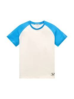 TOM TAILOR Jungen Kinder T-Shirt mit Colorblock 1034955, Blau, 152 von TOM TAILOR