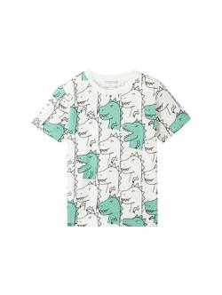 TOM TAILOR Jungen Kinder T-Shirt mit Dino-Muster, 34894 - Outlined Dino Allover, 92/98 von TOM TAILOR