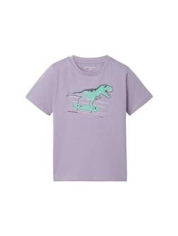 TOM TAILOR Jungen Kinder T-Shirt mit Print, 34604 - Dusty Purple, 104/110 von TOM TAILOR