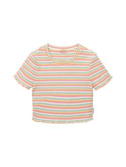 TOM TAILOR Mädchen 1036129 T-Shirt, 31947 - Multicolor Green Stripe, 164 von TOM TAILOR