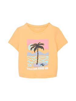 TOM TAILOR Mädchen 1036152 Kinder T-Shirt mit Print, 22225-Washed Out Orange, 176 von TOM TAILOR