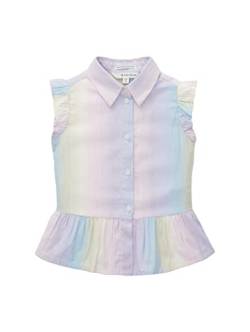 TOM TAILOR Mädchen 1036732 Kinder Bunte Bluse mit Volant, 31703-Multicolor Vertical Stripe, 92/98 von TOM TAILOR