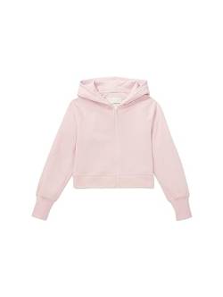 TOM TAILOR Mädchen 1037758 Basic Sweatjacke mit Kapuze, 32267-sweet pink, 140 von TOM TAILOR