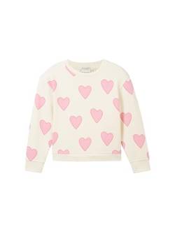 TOM TAILOR Mädchen 1037943 Sweatshirt mit Herz, 32371-big Heart Print, 92/98 von TOM TAILOR