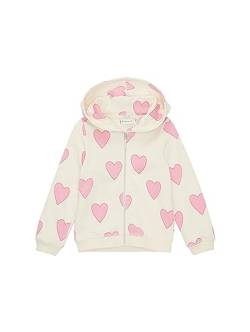 TOM TAILOR Mädchen 1037948 Sweatjacke mit Herz Kapuze, 32371-big Heart Print, 92/98 von TOM TAILOR