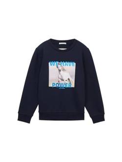 TOM TAILOR Mädchen 1037952 Sweatshirt mit Pferde-Print, 10668-sky Captain Blue, 128/134 von TOM TAILOR