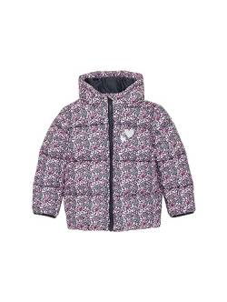 TOM TAILOR Mädchen 1038500 Puffer Winterjacke mit Kapuze, 32376-small Flower Print, 104/110 von TOM TAILOR