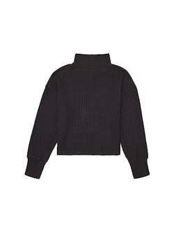 TOM TAILOR Mädchen 1038816 Sweatshirt mit Rippstruktur, 29476-coal Grey, 176 von TOM TAILOR