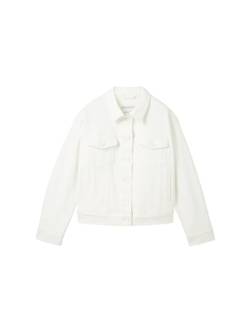 TOM TAILOR Mädchen Kinder Basic Oversized Fit Jeansjacke, 10315 - Whisper White, 176 von TOM TAILOR