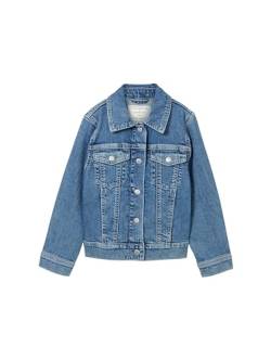 TOM TAILOR Mädchen Kinder Basic Regular Fit Jeansjacke, 10119 - Used Mid Stone Blue Denim, 128/134 von TOM TAILOR