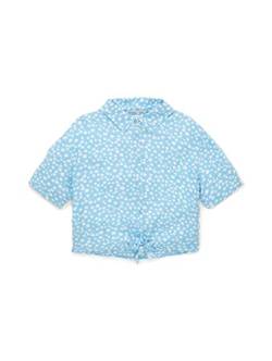 TOM TAILOR Mädchen Kinder Bluse mit Blumenmuster 1035166, Blau, 128 von TOM TAILOR