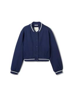 TOM TAILOR Mädchen Kinder College Bomber Sweatjacke, 34590 - Dark Blueberry, 140 von TOM TAILOR