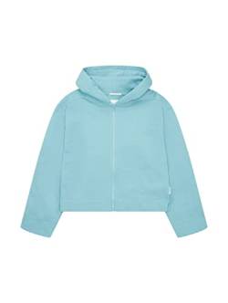 TOM TAILOR Mädchen Kinder Oversized Sweatjacke mit Kapuze 1033947, Blau, 176 von TOM TAILOR