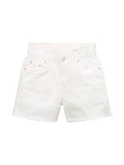 TOM TAILOR Mädchen Kinder Paperbag Bermuda Shorts 1031559, Weiß, 152 von TOM TAILOR