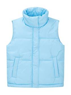 TOM TAILOR Mädchen Kinder Puffer Weste 1035712, Blau, 164 von TOM TAILOR