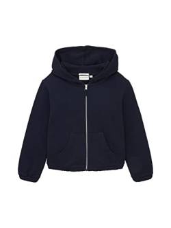 TOM TAILOR Mädchen Kinder Sweatjacke mit Kapuze 1035181, Blau, 128-134 von TOM TAILOR