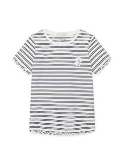 TOM TAILOR Mädchen Kinder T-Shirt mit Muster 1035165, Weiß, 116-122 von TOM TAILOR