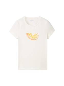 TOM TAILOR Mädchen Kinder T-Shirt mit Print , Wool White, 164 von TOM TAILOR
