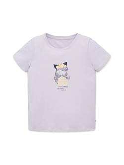 TOM TAILOR Mädchen Kinder T-Shirt mit Print 1035159, Lila, 92-98 von TOM TAILOR