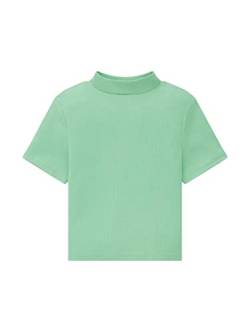 TOM TAILOR Mädchen Kinder T-Shirt mit Rippstruktur 1035123, Grün, 152 von TOM TAILOR