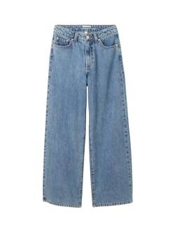 TOM TAILOR Mädchen Kinder Wide Leg Fit Jeans, 10152 - Mid Stone Bright Blue Denim, 140 von TOM TAILOR