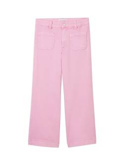 TOM TAILOR Mädchen Kinder Wide Leg Stoffhose, 35247 - Fresh Summertime Pink, 128 von TOM TAILOR