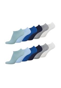 TOM TAILOR Sneaker Socken - bequeme Unisex Socken - Socken für den Alltag und Freizeit blue mix 39-42 - im praktischen 12er Pack von TOM TAILOR