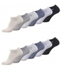 TOM TAILOR Sneaker Socken - bequeme Unisex Socken - Socken für den Alltag und Freizeit - im praktischen 12er Pack, Farben:light beige, SockSizes:43-46 von TOM TAILOR