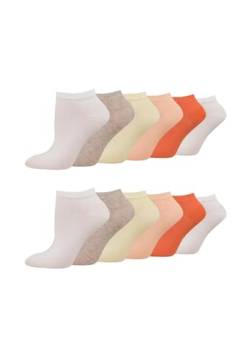 TOM TAILOR Sneaker Socken - bequeme Unisex Socken - Socken für den Alltag und Freizeit limon 39-42 - im praktischen 12er Pack von TOM TAILOR