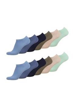 TOM TAILOR Sneaker Socken - bequeme Unisex Socken - Socken für den Alltag und Freizeit ocean 43-46 - im praktischen 12er Pack von TOM TAILOR