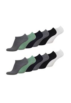 TOM TAILOR Sneaker Socken - bequeme Unisex Socken - Socken für den Alltag und Freizeit simple green 39-42- im praktischen 12er Pack von TOM TAILOR