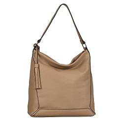 TOM TAILOR bags Isa Damen Hobo Bag Schultertasche Mittelgroß Beige von TOM TAILOR