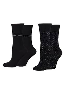 TOM TAILOR women socks 4er dot black 35-38 von TOM TAILOR