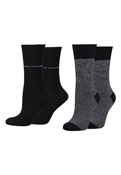 TOM TAILOR women socks 4er stripe black 39-42 von TOM TAILOR